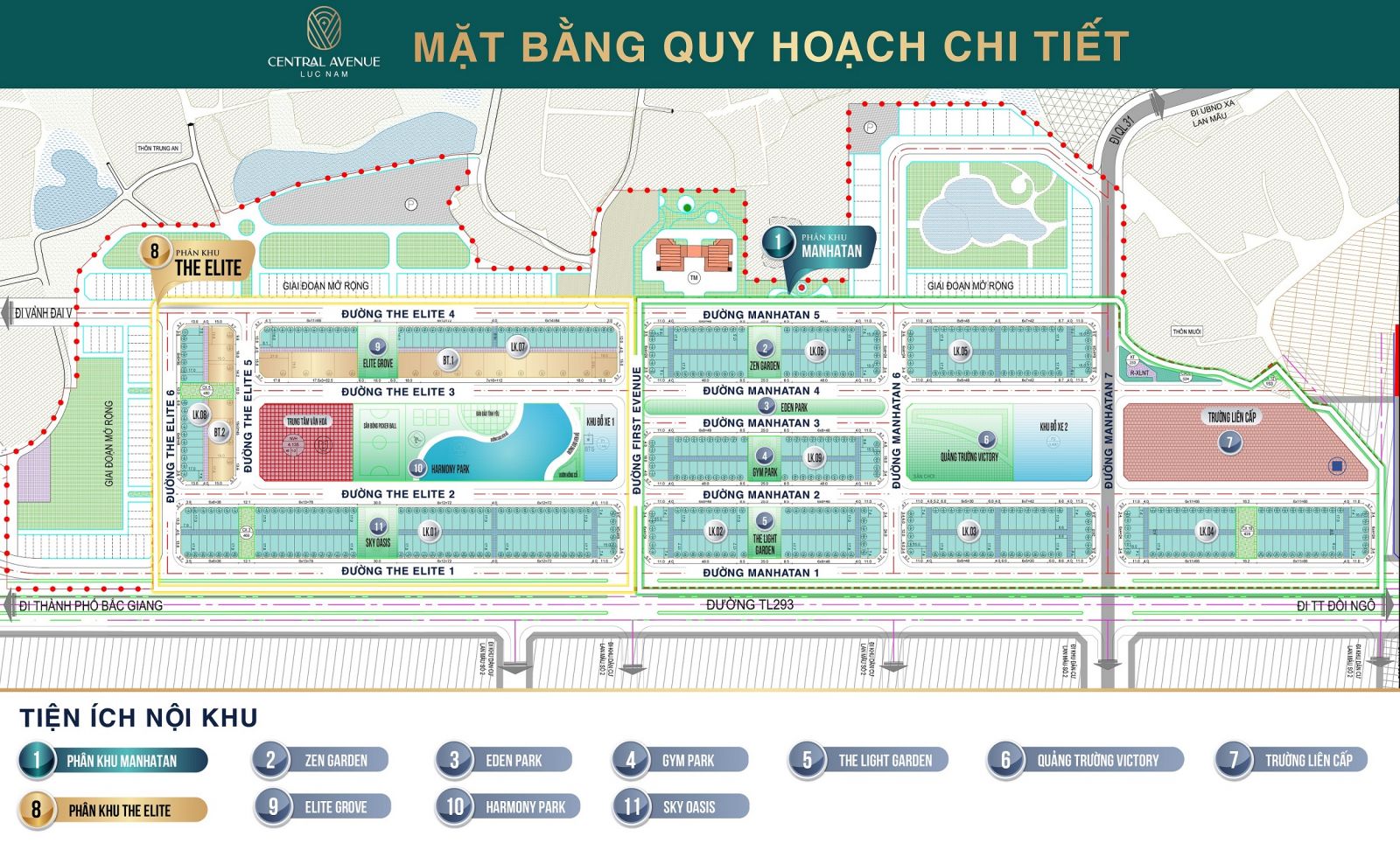 mặt bằng Avenue Lục Nam